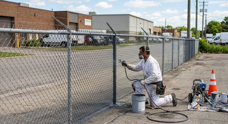 Commercial Fence Painting in Greeley, CO