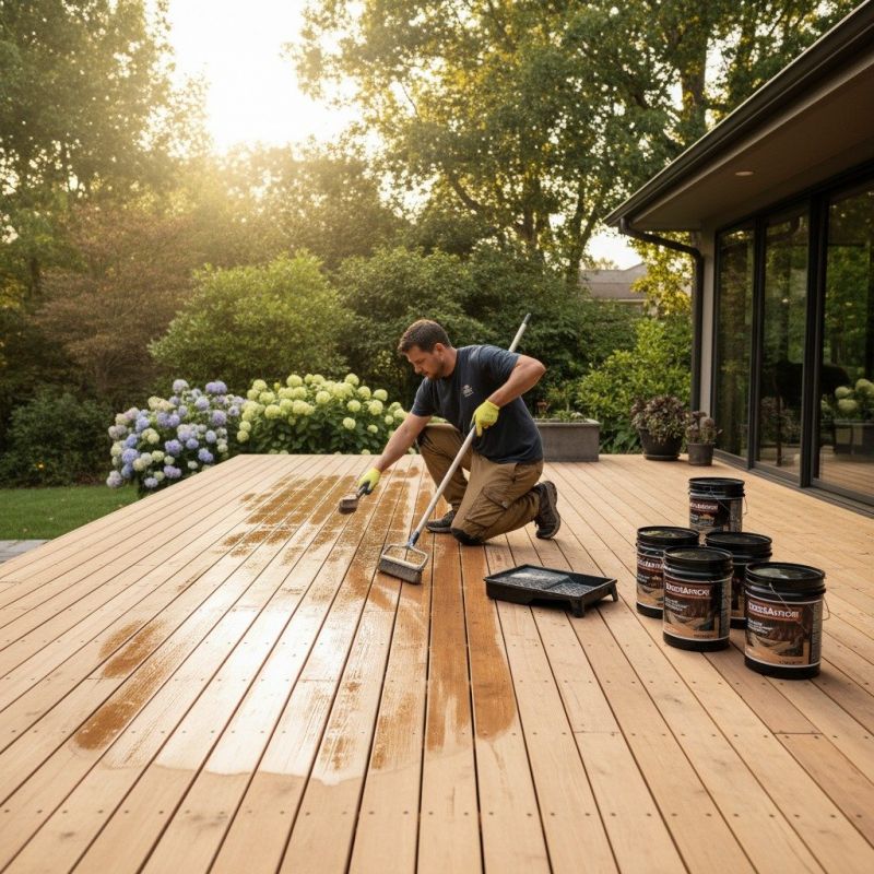 Cedar Deck Staining
