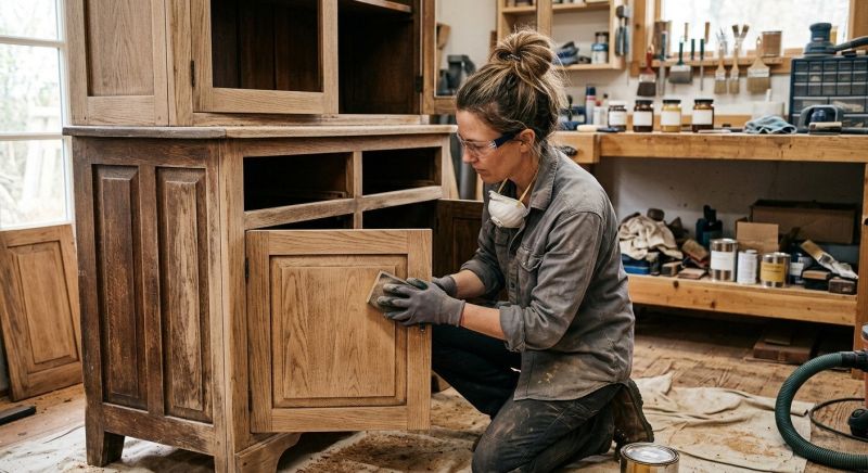 Wood Cabinet Refinishing in Carmel, IN